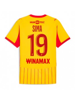 Billige RC Lens Abdallah Sima #19 Hjemmedrakt 2025-26 Kortermet